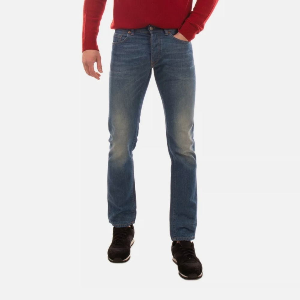 RRP€140 MAURO GRIFONI Jeans Size 30 Crumpled Faded Contrast Stitching Button Fly